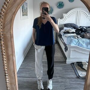 Black and white Adika sweatpants jogger style